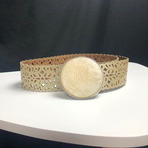 CHICO'S Laser Cut Belt Genuine Leather, XL